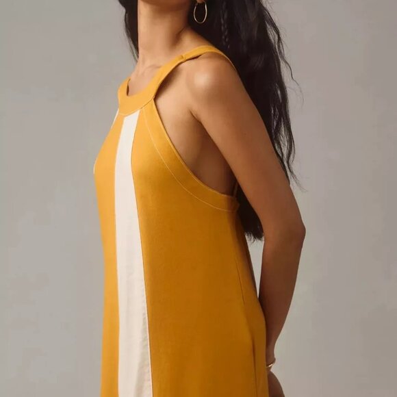 anthropologie The Ami Linen Halter Maxi Dress by Maeve LP PL new neutral - Picture 2 of 4